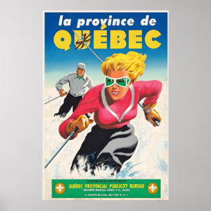 Quebec Canada Bergen Wintersport Skiën Poster