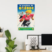Quebec Canada Bergen Wintersport Skiën Poster (Thuiskantoor)
