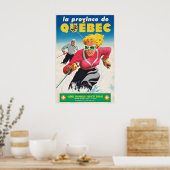 Quebec Canada Bergen Wintersport Skiën Poster (Keuken)