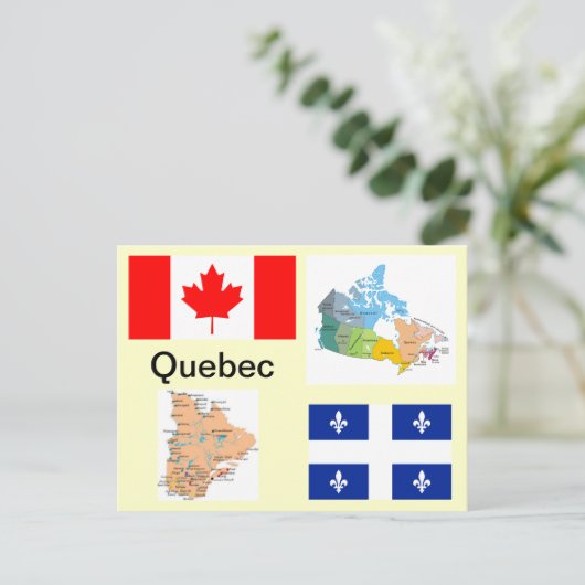 Quebec Canada Briefkaart (Staand voorkant)