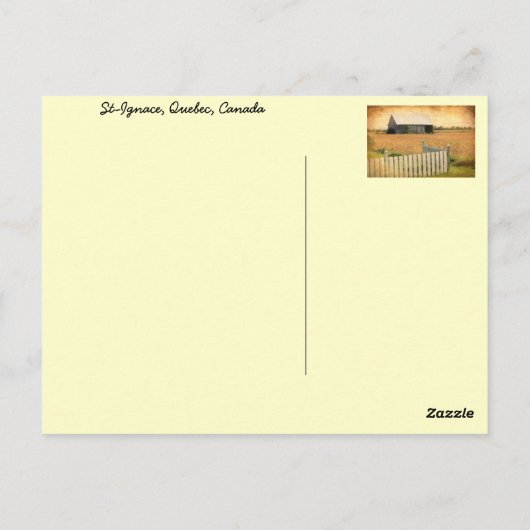 Quebec, Canada briefkaart (Achterkant)