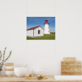 Quebec, Canada. Cap D'Espoir vuurtoren. Poster (Keuken)