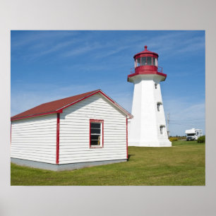 Quebec, Canada. Cap D'Espoir vuurtoren. Poster