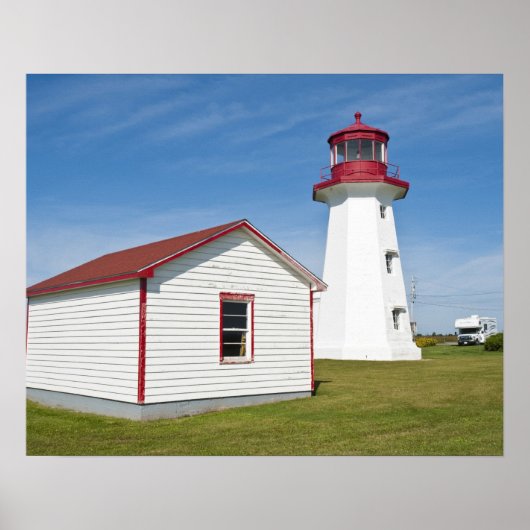 Quebec, Canada. Cap D'Espoir vuurtoren. Poster (Voorkant)