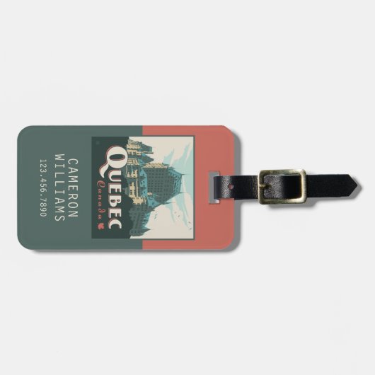 Quebec Canada Château Frontenac | Bagagelabel (Voorkant horizontaal)