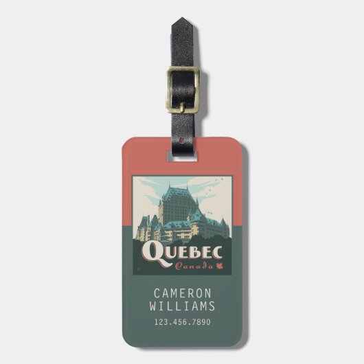 Quebec Canada Château Frontenac | Bagagelabel (Voorkant verticaal)