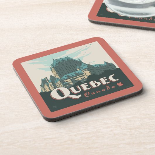 Quebec Canada Château Frontenac | Bier Onderzetter (Linkerzijde)