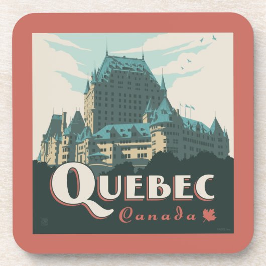 Quebec Canada Château Frontenac | Bier Onderzetter (Voorkant)