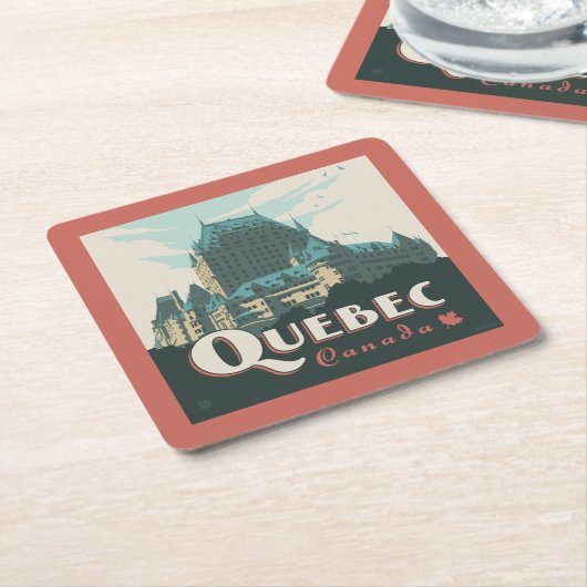 Quebec Canada Château Frontenac | Kartonnen Onderzetters (Schuin)