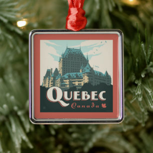 Quebec Canada Château Frontenac   Metalen Ornament