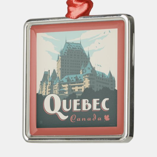 Quebec Canada Château Frontenac | Metalen Ornament (Links)