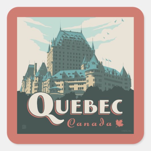 Quebec Canada Château Frontenac | Vierkante Sticker (Voorkant)