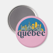 Quebec Canada  City Skyline Cityscape Art Magneet (Voorkant / Achterkant)
