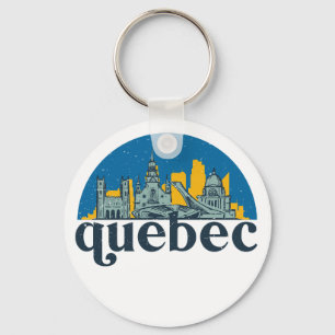 Quebec Canada  City Skyline Cityscape Art Sleutelhanger