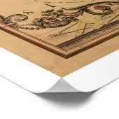 Quebec Canada - Eerste kaart 1688 Poster (Hoek)