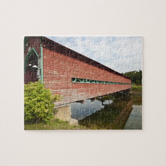 Quebec, Canada. Galipeault overdekte brug in Legpuzzel (Horizontaal)