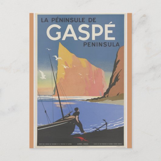  Quebec Canada Gaspe Peninsula Reizen Briefkaart (Voorkant)