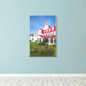 Quebec, Canada. Historisch Hotel Tadoussac, 2 Canvas Afdruk (Insitu (Houten vloer))