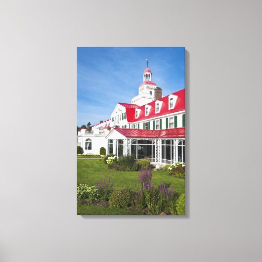 Quebec, Canada. Historisch Hotel Tadoussac, 2 Canvas Afdruk (Voorkant)