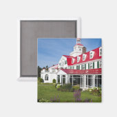 Quebec, Canada. Historisch Hotel Tadoussac, 2 Magneet (Voorkant / Achterkant)
