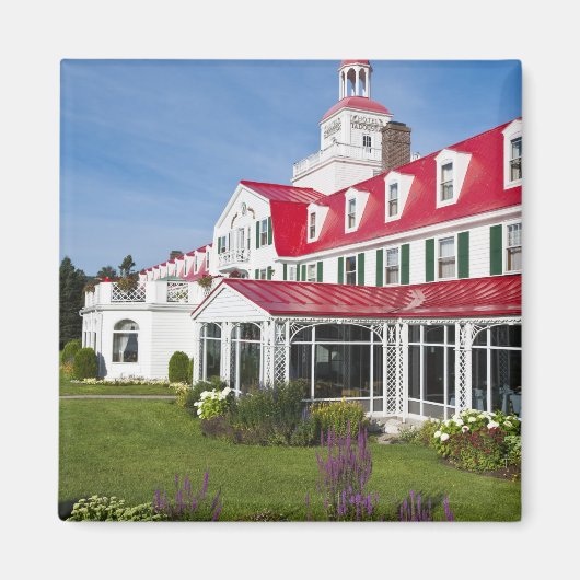 Quebec, Canada. Historisch Hotel Tadoussac, 2 Magneet (Voorkant)