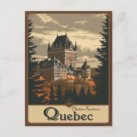 Quebec, Canada Majesteit van Le Château Frontenac Briefkaart (Voorkant)