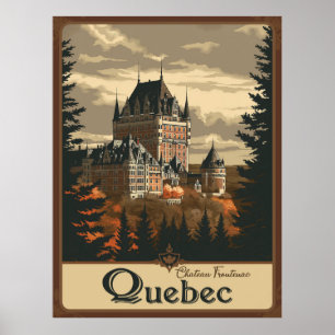 Quebec, Canada Majesteit van Le Château Frontenac Poster