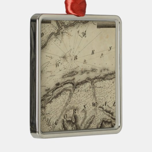 Quebec, Canada Metalen Ornament (Rechts)