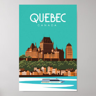 quebec canada poster van oldtimers