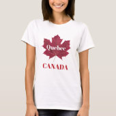 Quebec Canada Red Maple Leaf Women's T-Shirt (Voorkant)