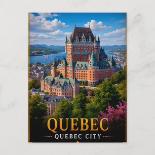 📍 Quebec Canada Reis herinnering Voor Stad Reizig Briefkaart