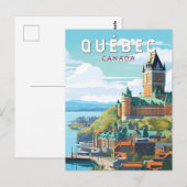 Quebec Canada Reizen Kunst Vintage Briefkaart (Voorkant / Achterkant)