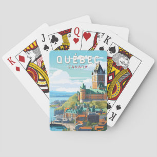 Quebec Canada Reizen Kunst Vintage Pokerkaarten