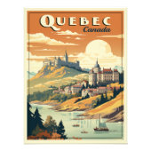 Quebec, Canada retro Foto Afdruk (Voorkant)