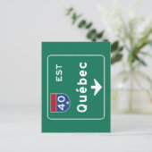 Quebec, Canada Road Sign Briefkaart (Staand voorkant)