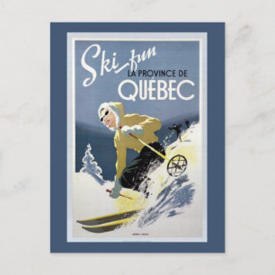  Quebec, Canada Ski Briefkaart