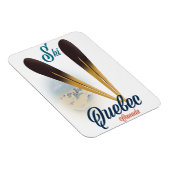 Quebec Canada ski poster Magneet (Rechterzijde)