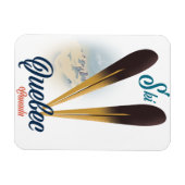 Quebec Canada ski poster Magneet (Horizontaal)