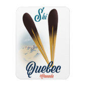 Quebec Canada ski poster Magneet (Verticaal)