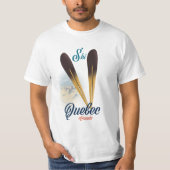 Quebec Canada ski-poster T-shirt (Voorkant)