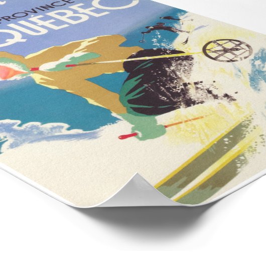 Quebec Canada  skireisposter Poster (Hoek)