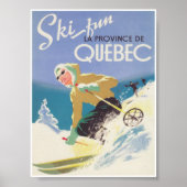 Quebec Canada  skireisposter Poster (Voorkant)