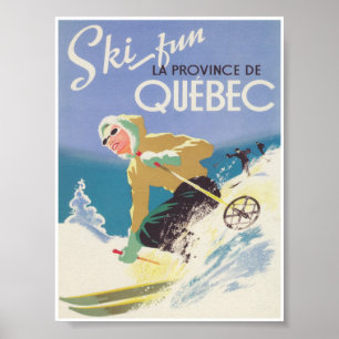 Quebec Canada  skireisposter Poster