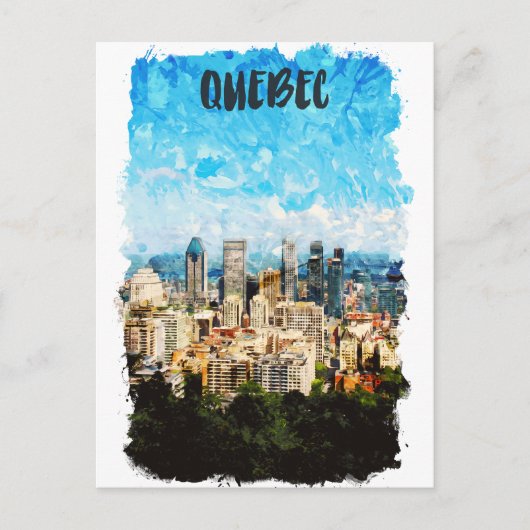 Quebec Canada stadsgezicht Briefkaart (Voorkant)