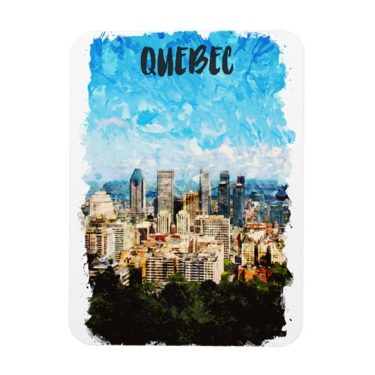 Quebec Canada stadsgezicht Magneet (Verticaal)