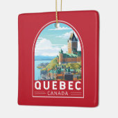 Quebec Canada Travel Art Vintage Keramisch Ornament (Links)