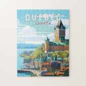 Quebec Canada Travel Art Vintage Legpuzzel (Verticaal)