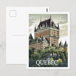 Quebec Canada Vintage Beroemde Reisplaats Briefkaart