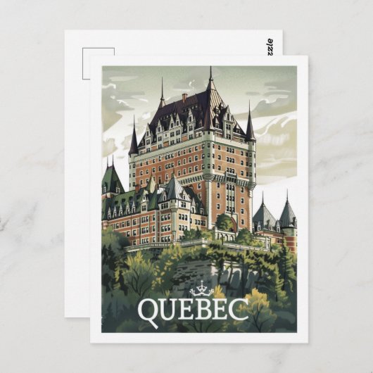 Quebec Canada Vintage Beroemde Reisplaats Briefkaart (Voorkant / Achterkant)