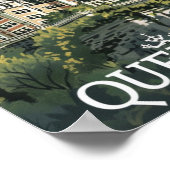 Quebec Canada Vintage Beroemde Reisplaats Poster (Hoek)